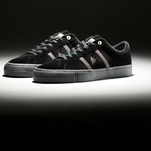 Converse Undefeated Converse One Star Academy Pro OX sneaker in black velvet 9.5
